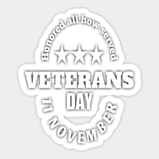 Veterans Day Sticker